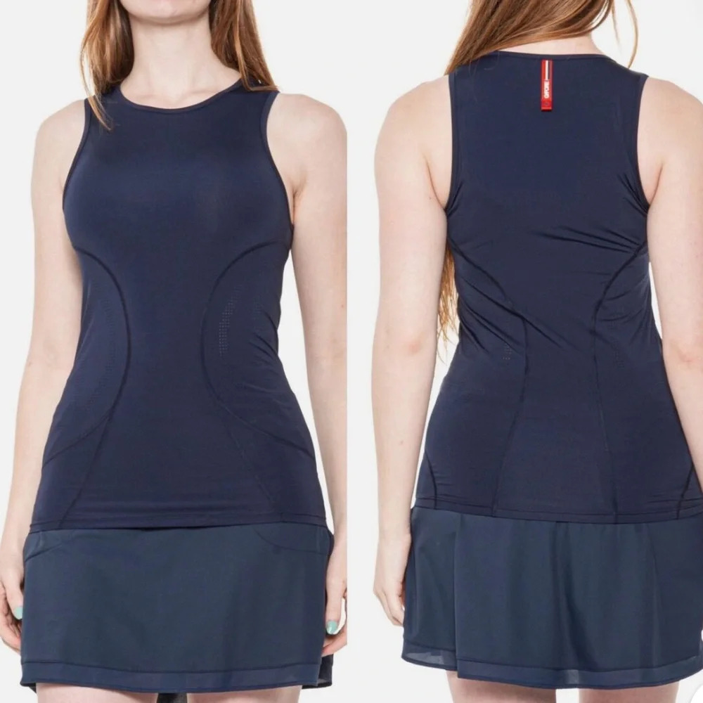 G/FORE Women's Tech Nylon Circle G Active Tank Top Golf Shirt Navy XS G4LA23K99